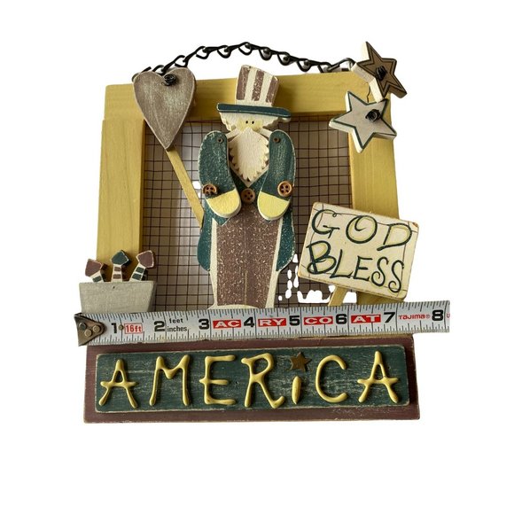 God Bless America Wall Wooden Plaque - Picture 4 of 4